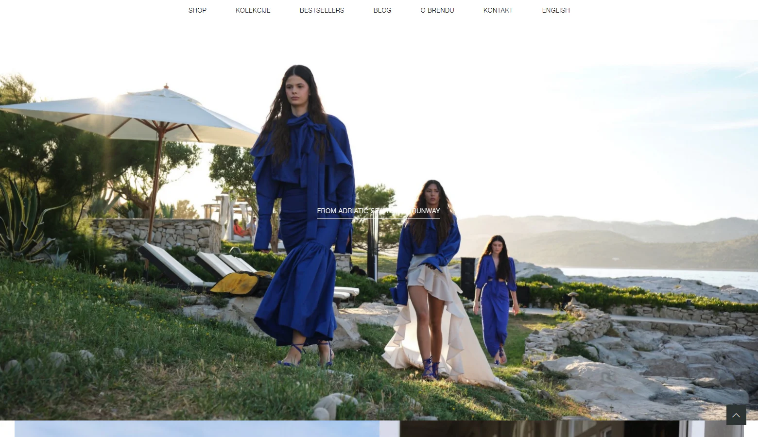KRIÉ web trgovina s velikom fotografijom modne kolekcije uz Jadransko more